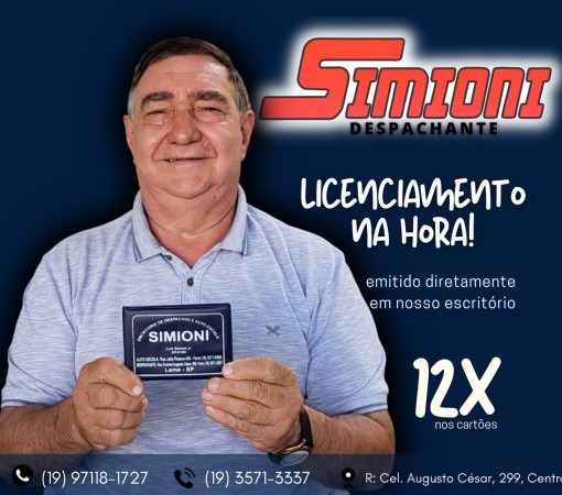 DESPACHANTE SIMIONI INFORMA SOBRE LICENCIAMENTO DE VEÍCULOS}