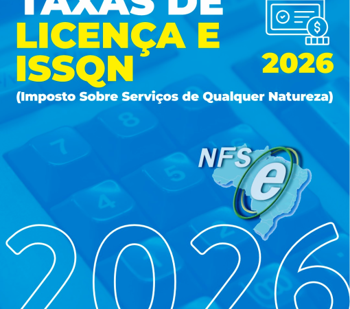 TAXAS DE LICENÇA E IMPOSTO SOBRE SERVIÇO DE QUALQUER NATUREZA 2026}