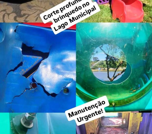 ABANDONO NO CARTÃO-POSTAL: CRIANÇA SE FERE GRAVEMENTE EM PLAYGROUND DO LAGO MUNICIPAL}
