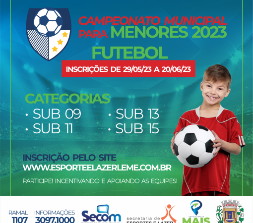 Campeonato Municipal de Futebol para Menores 2023}