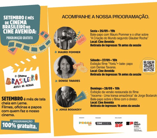 O CINEMA BRASILEIRO CONTINUA EM DESTAQUE NA PROGRAMAÇÃO DO CINE AVENIDA}