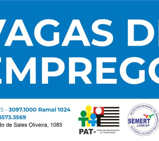 VAGAS ATIVAS DO PAT – POSTO DE ATENDIMENTO AO TRABALHADOR ATUALIZADAS ATÉ O DIA 18/12/2024}