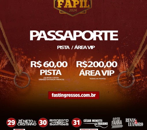 VENDAS DE PASSAPORTES LIBERADAS PARA A FAPIL 2024}