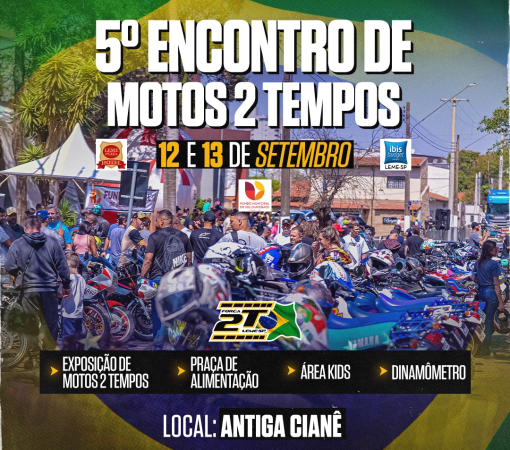 LEME RECEBE O 5º ENCONTRO DE MOTOS 2 TEMPOS NOS DIAS 12 E 13 DE SETEMBRO}