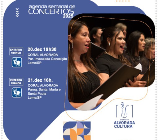 CORAL ALVORADA REALIZA DOIS ÚLTIMOS CONCERTOS DE 2025 COM PARTICIPAÇÃO ESPECIAL DA SOPRANO CLAUDIA HABERMANN}