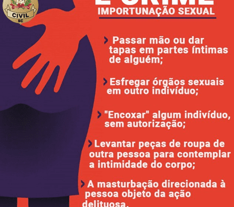 IMPORTUNAÇÃO SEXUAL É CRIME}