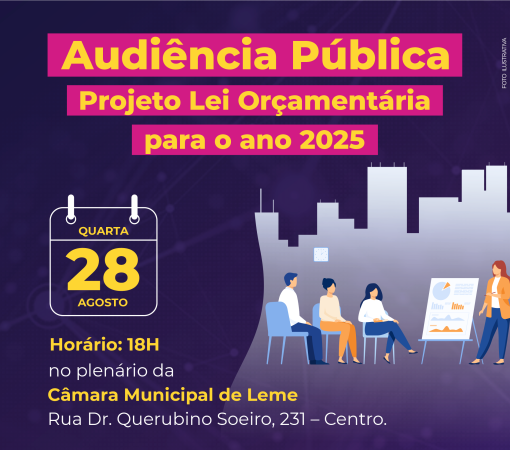 SECRETARIA DE FINANÇAS INFORMA SOBRE AUDIÊNCIA PÚBLICA NO DIA 28 DE AGOSTO}