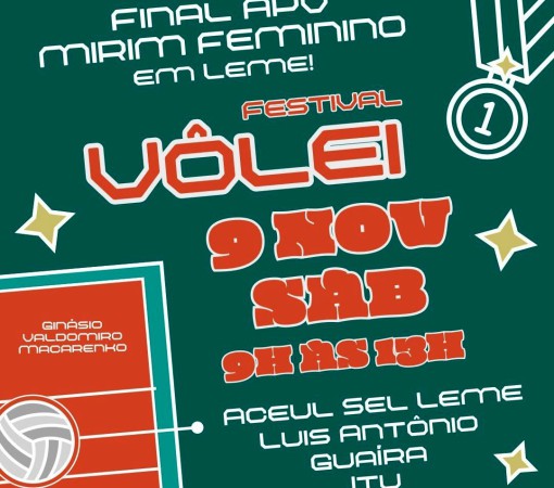 VAI TER FINAL DO CAMPEONATO DA APV EM LEME DIA 09 DE NOVEMBRO}