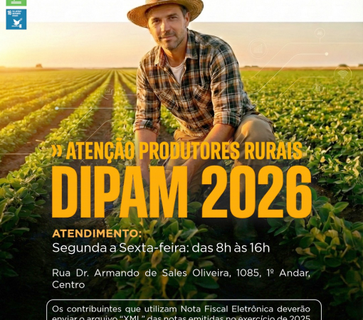 DIPAM “A” 2026 – PREFEITURA PRESTARÁ AUXÍLIO AOS PRODUTORES RURAIS DE LEME SOBRE AS OBRIGAÇÕES FISCAIS}