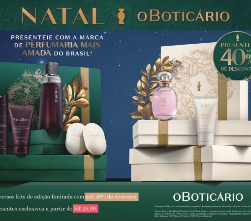 O NATAL CHEGOU COM O BOTICÁRIO: PRESENTEIE COM QUEM O BRASIL AMA}