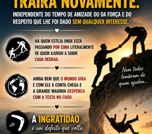 A CONTA DA INGRATIDÃO SEMPRE CHEGA}