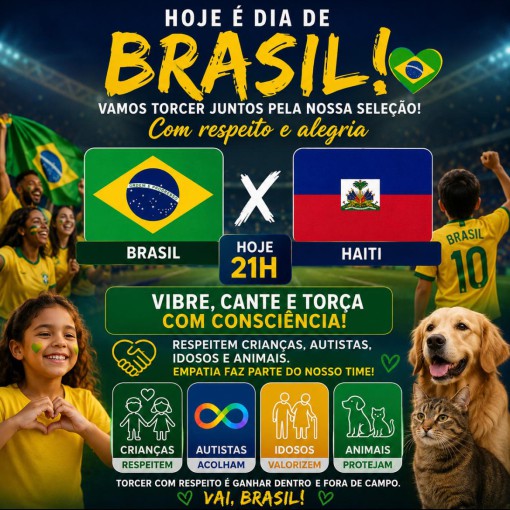 BRASIL EM CAMPO: TORCIDA SIM, FOGOS NÃO