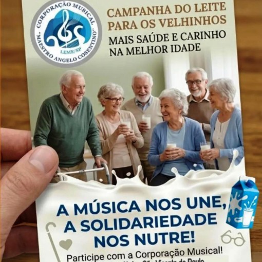 BANDA DE LEME REALIZA CAMPANHA DE ARRECADAÇÃO DE LEITE