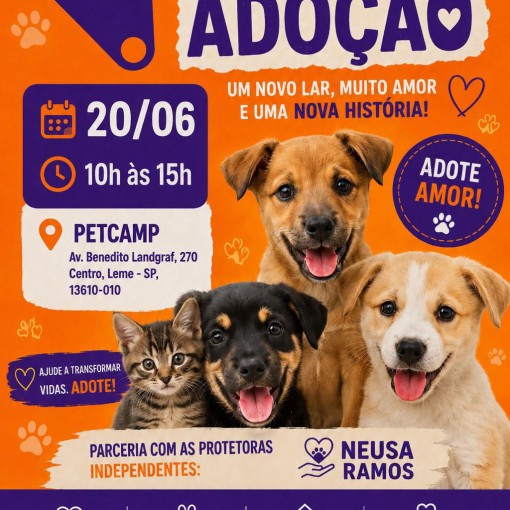FEIRA DE ADOÇÃO RESPONSÁVEL: ENCONTRE SEU NOVO MELHOR AMIGO}