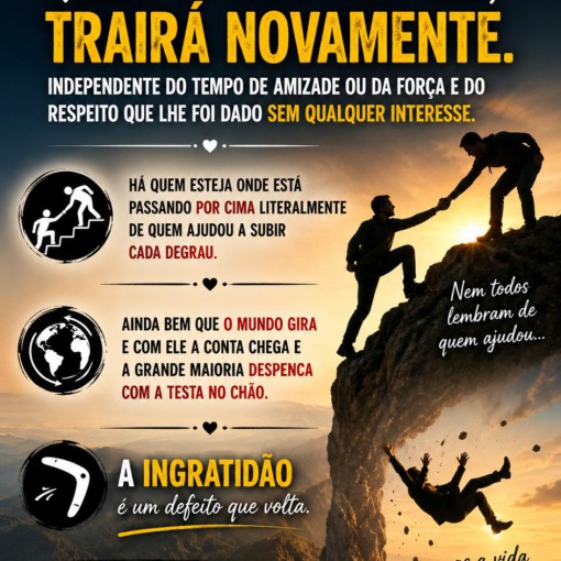 A CONTA DA INGRATIDÃO SEMPRE CHEGA