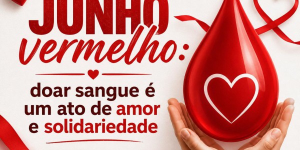 JUNHO VERMELHO - DOAR SANGUE É UM ATO DE AMOR E SOLIDARIEDADE