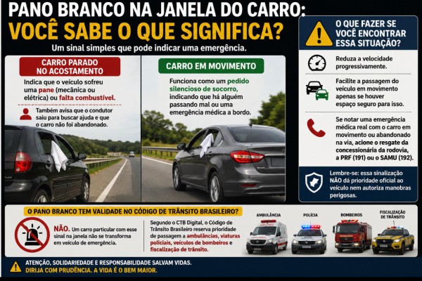 PANO BRANCO NA JANELA DO CARRO: VOCÊ SABE O QUE SIGNIFICA?}
