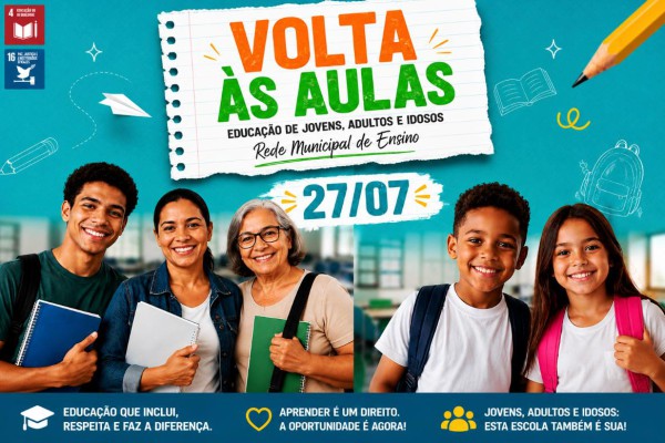 REDE MUNICIPAL DE ENSINO RETOMA AS AULAS NA PRÓXIMA SEGUNDA-FEIRA, DIA 27}