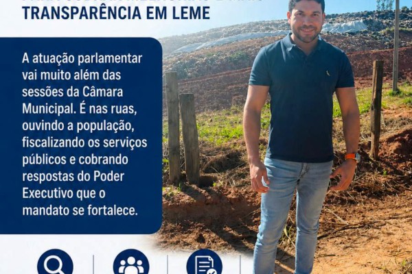 PRESTAÇÃO DE CONTAS | DR. DAVID PEDRÃO APRESENTA 21 INDICAÇÕES E 9 REQUERIMENTOS PARA COBRAR MELHORIAS E MAIS TRANSPARÊNCIA EM LEME}