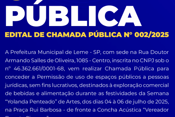 CHAMADA PÚBLICA CULTURA 002/2025}