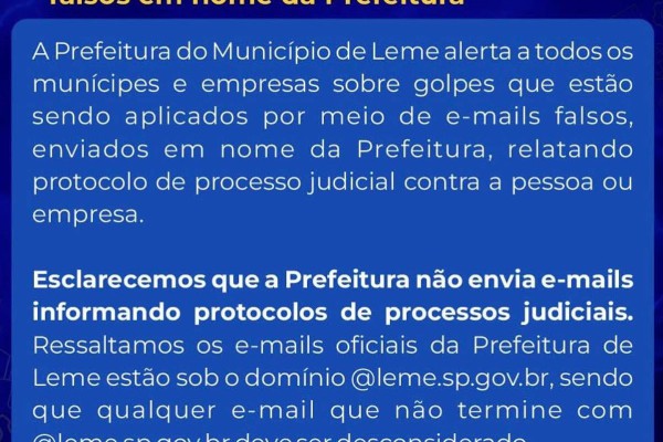ATENÇÃO PARA A NOTA OFICIAL DA PREFEITURA DE LEME}