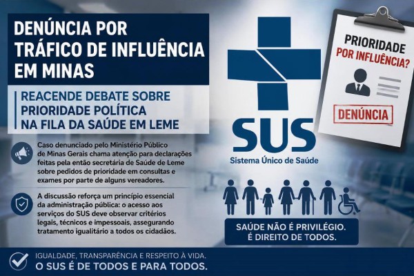 DENÚNCIA POR TRÁFICO DE INFLUÊNCIA EM MINAS REACENDE DEBATE SOBRE PRIORIDADE POLÍTICA NA FILA DA SAÚDE EM LEME}