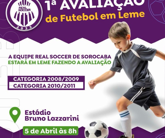 PRIMEIRA AVALIAÇÃO DE FUTEBOL EM LEME