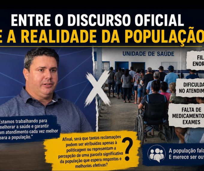 ENTRE O DISCURSO OFICIAL E A REALIDADE DA POPULAÇÃO