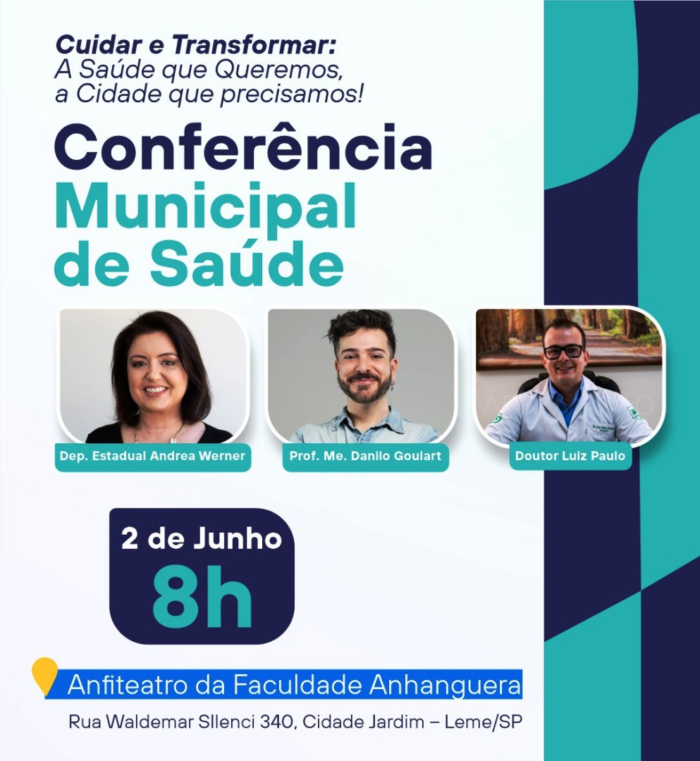X CONFERÊNCIA MUNICIPAL DE SAÚDE, ACONTECE DIA 02 DE JUNHO