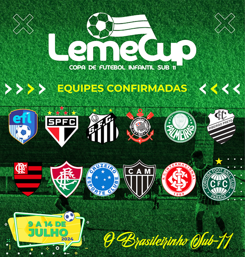 CONFIRMADAS AS EQUIPES PARTICIPANTES DA 5ª EDIÇÃO DA LEME CUP DE FUTEBOL INFANTIL