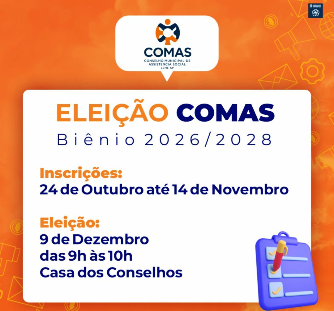 ELEIÇÃO DO COMAS – CONSELHO MUNICIPAL DE ASSISTÊNCIA SOCIAL