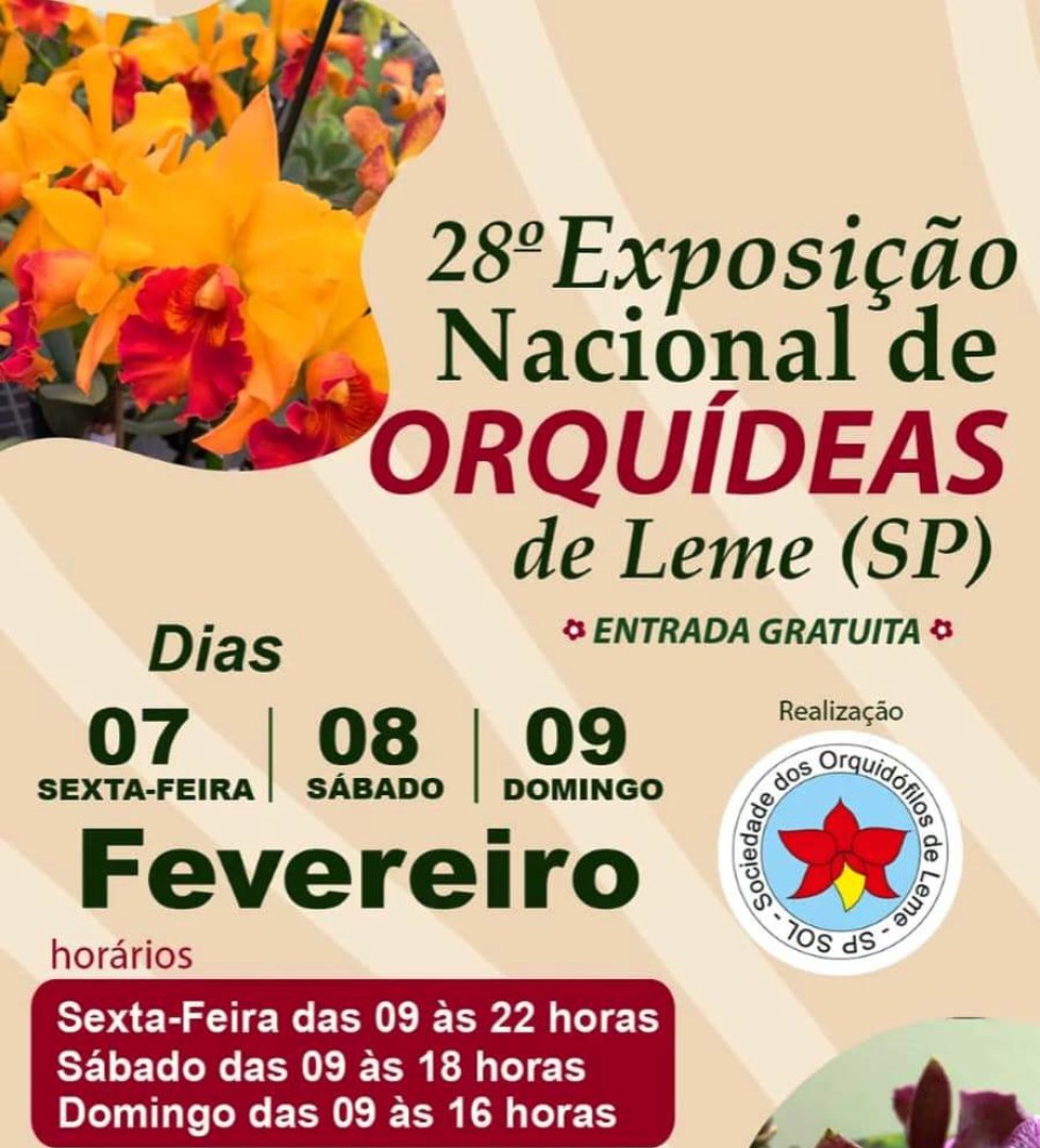 28ª EXPOSIÇÃO NACIONAL DE ORQUÍDEAS DE LEME