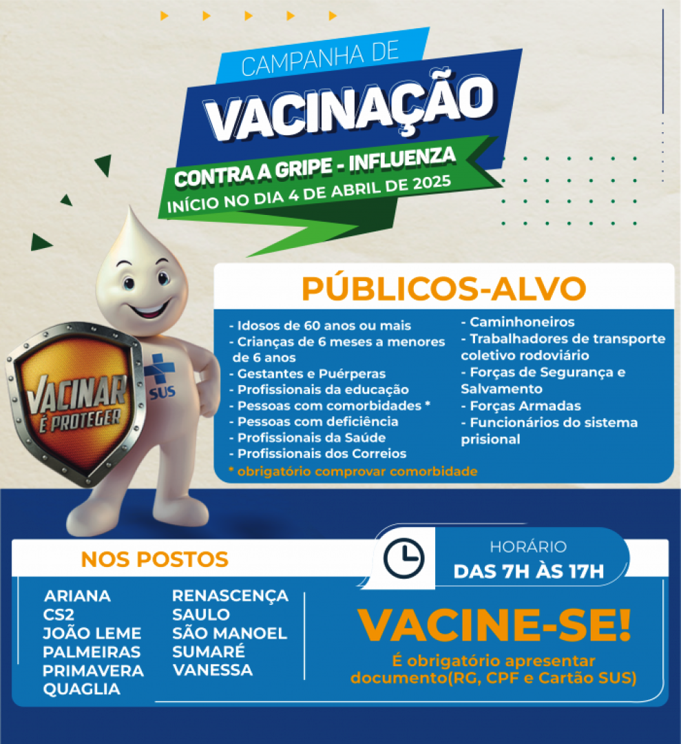 CAMPANHA NACIONAL DE VACINAÇÃO CONTRA A GRIPE 2025