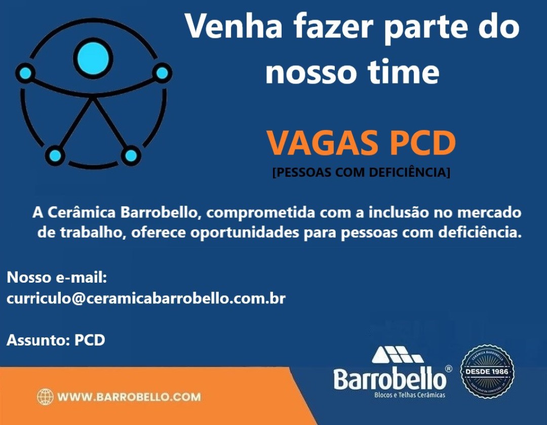 VAGA DE EMPREGO PARA PCD