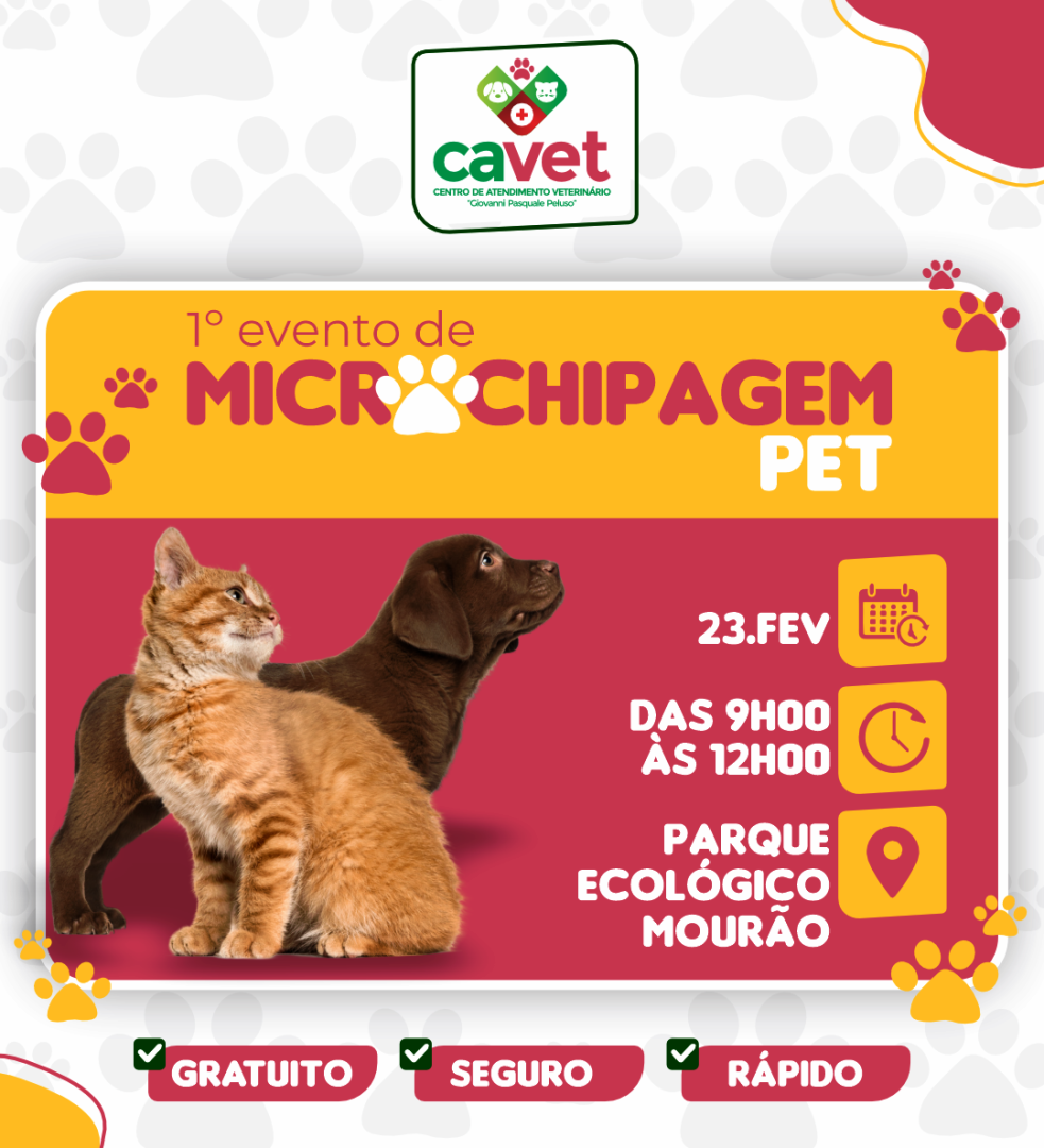 1º EVENTO DE MICROCHIPAGEM PET - 23 DE FEVEREIRO