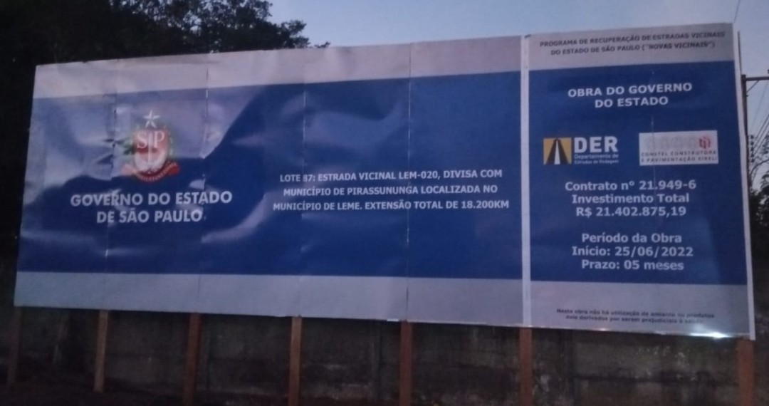 Estrada Vicinal “Orlando Leme Franco”: Leme continua sendo beneficiada pelas iniciativas de Wagão