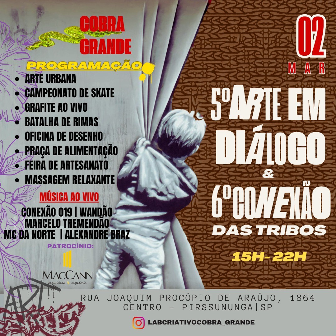 5ª Arte em Diálogo + 6º Conexão das Tribos