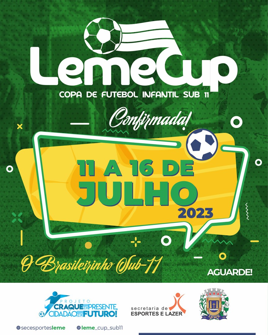4ª Edição da Leme Cup de futebol infantil reunirá as principais equipes de base do país
