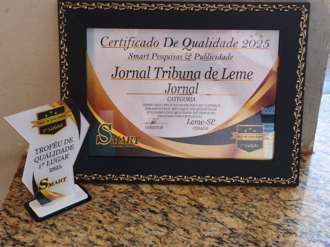 JORNAL TRIBUNA DE LEME CONQUISTA PELO 2º ANO CONSECUTIVO O CERTIFICADO DE QUALIDADE 2025