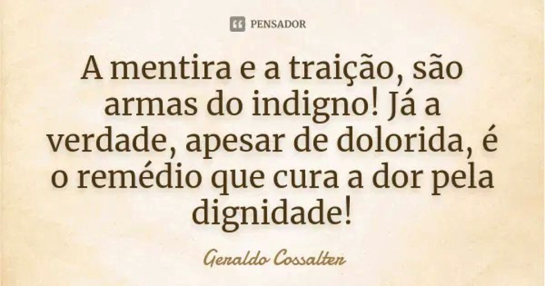 MENTIRA E TRAIÇÃO