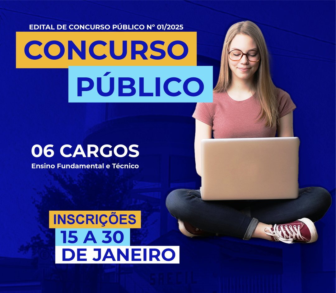 SAECIL ABRE INSCRIÇÕES PARA CONCURSO PÚBLICO EM 06 CARGOS DIFERENTES