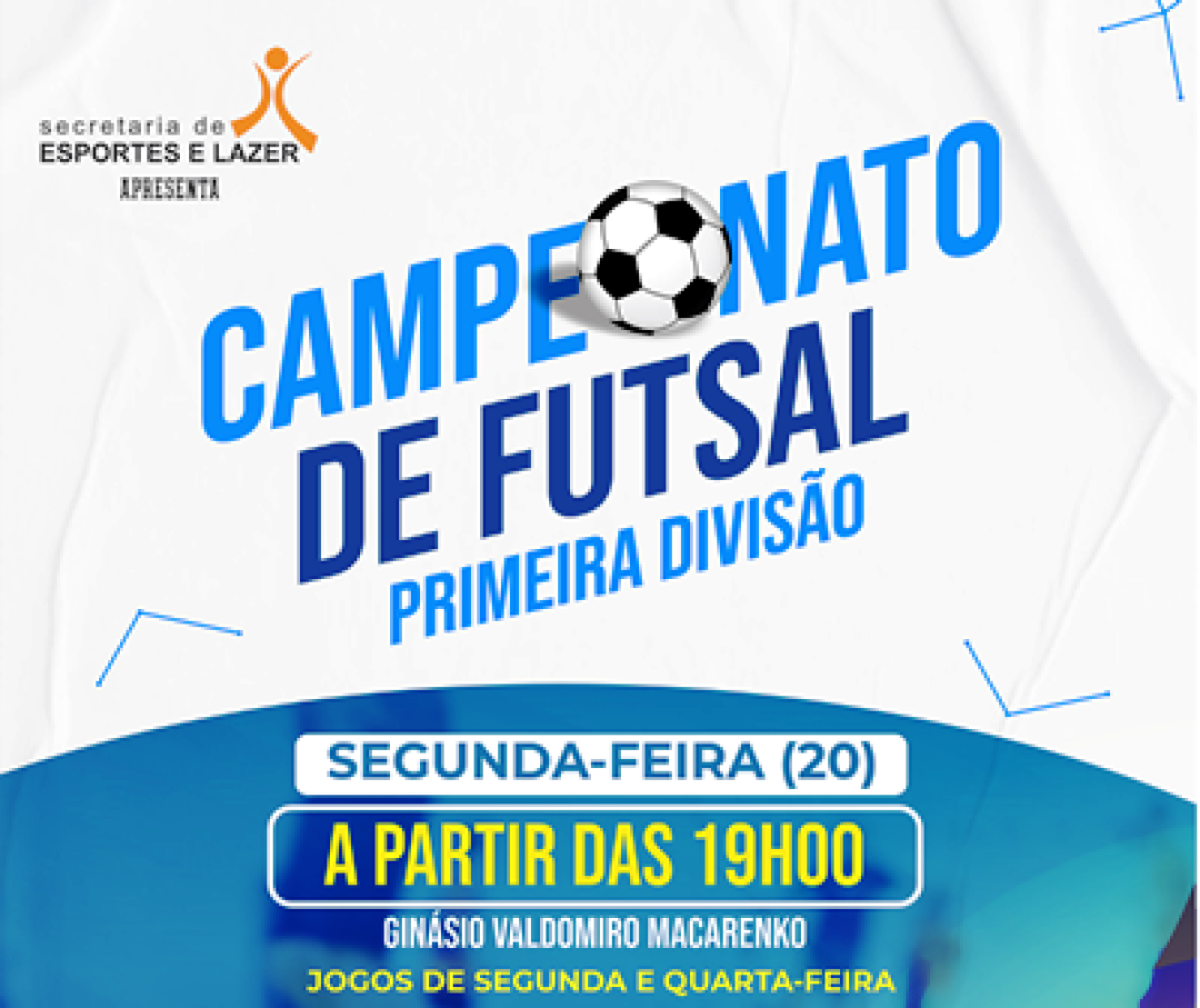 ATENÇÃO: ERRATA SOBRE A MATÉRIA DO CAMPEONATO MUNICIPAL DE FUTSAL 1ª DIVISÃO