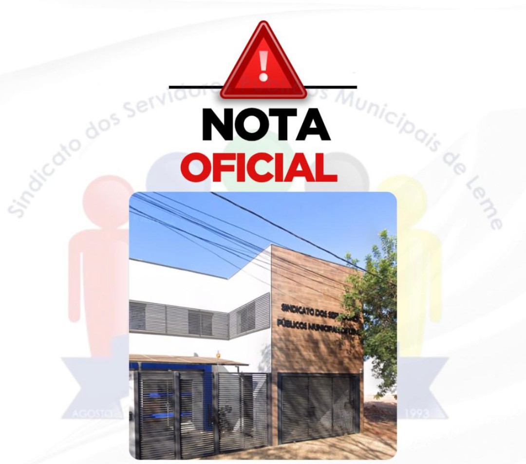 NOTA DE ESCLARECIMENTO DO SINDICATO DOS SERVIDORES PÚBLICOS DE LEME