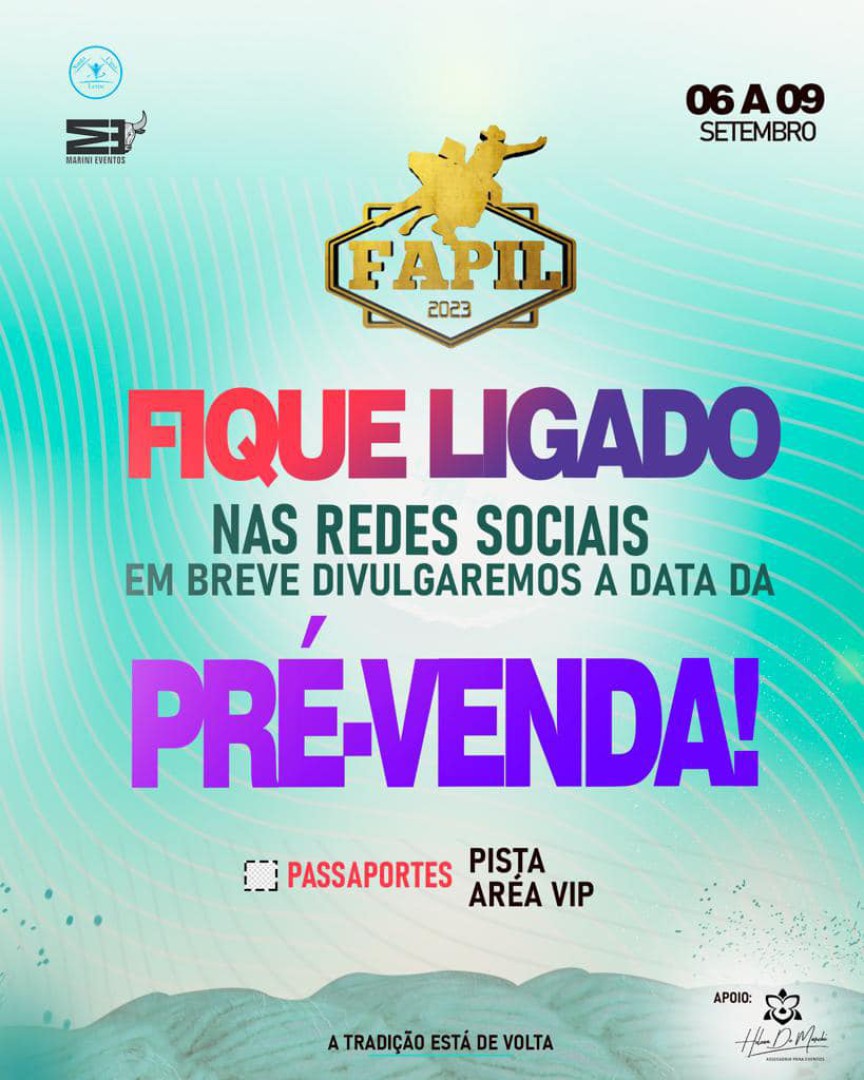 Atenção para a data da pré-venda!