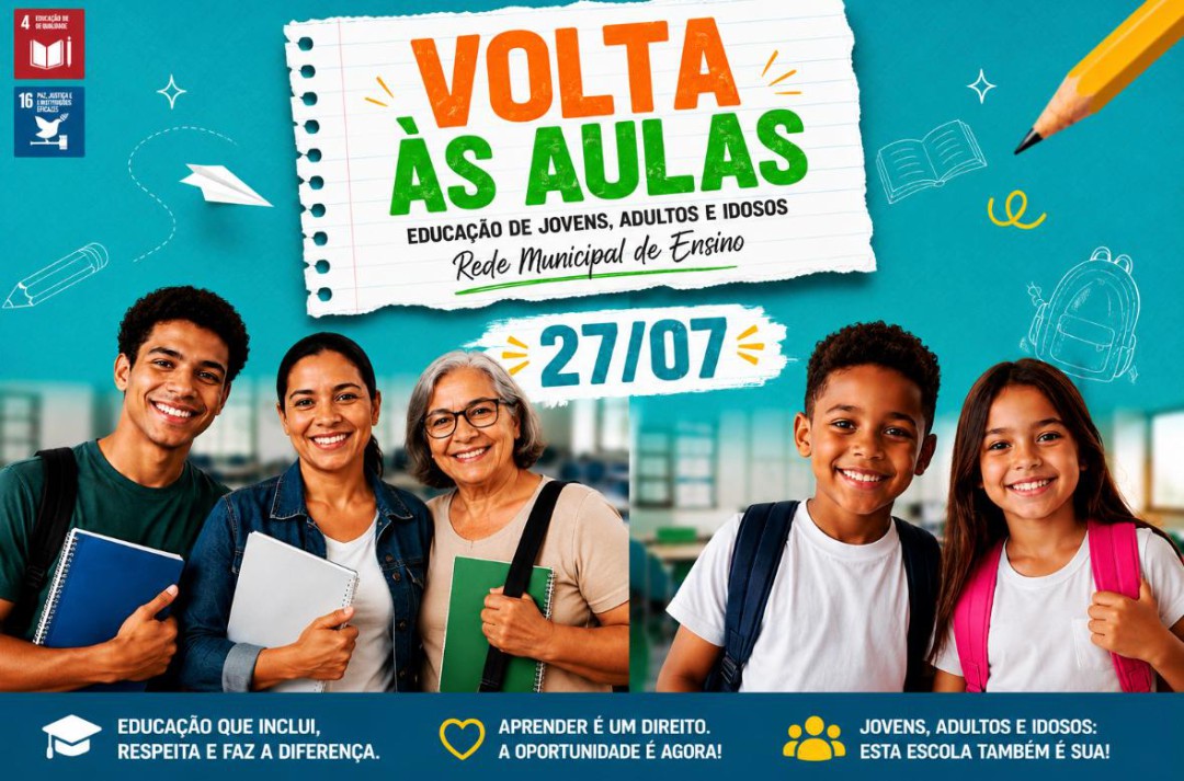 REDE MUNICIPAL DE ENSINO RETOMA AS AULAS NA PRÓXIMA SEGUNDA-FEIRA, DIA 27