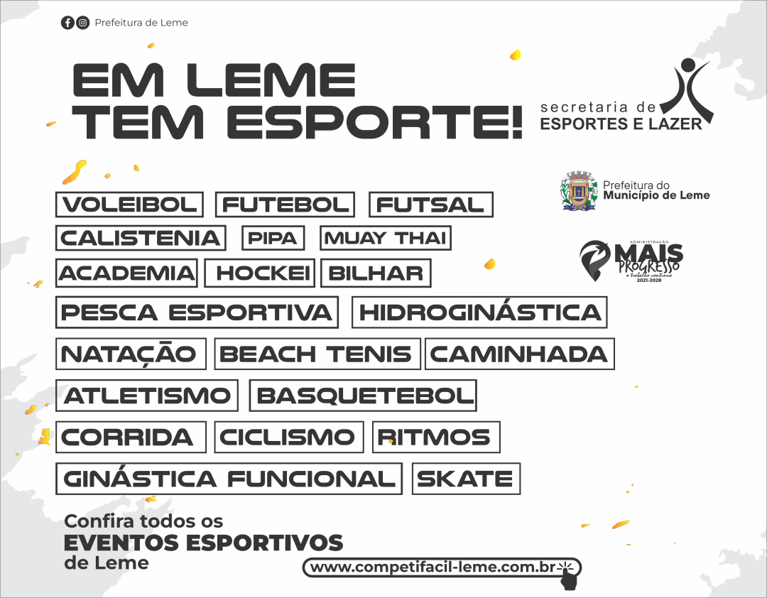 ESPORTE É VIDA, PRATIQUE