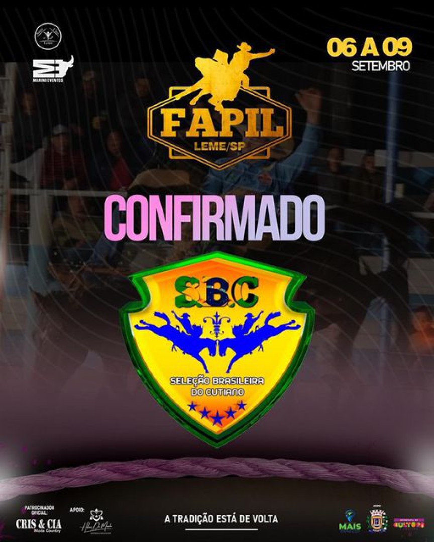 Confirmado! Seleção Brasileira do Cutiano na Festa de Peão 2023