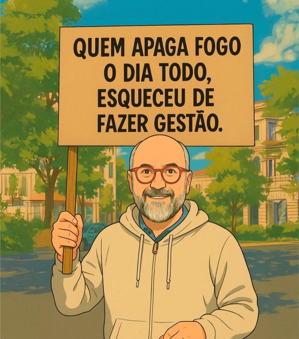 QUEM APAGA FOGO O DIA TODO, ESQUECEU DE FAZER GESTÃO