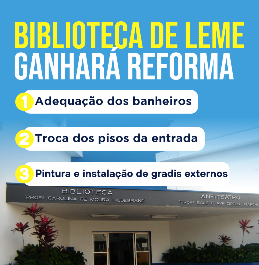 MELHORIAS NO PRÉDIO DA BIBLIOTECA MUNICIPAL