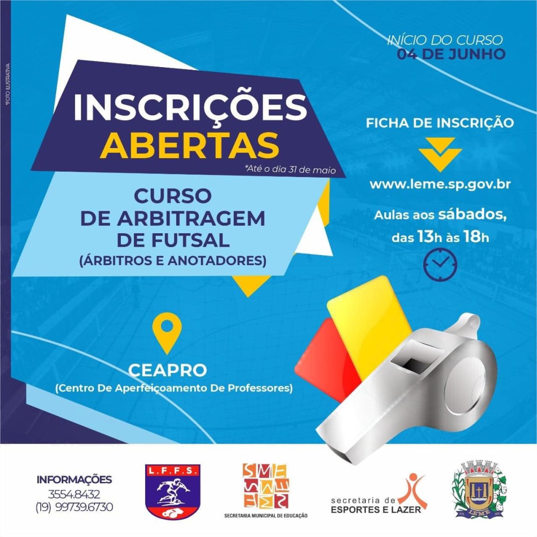 Curso de Arbitragem de Futsal (árbitros e anotadores)